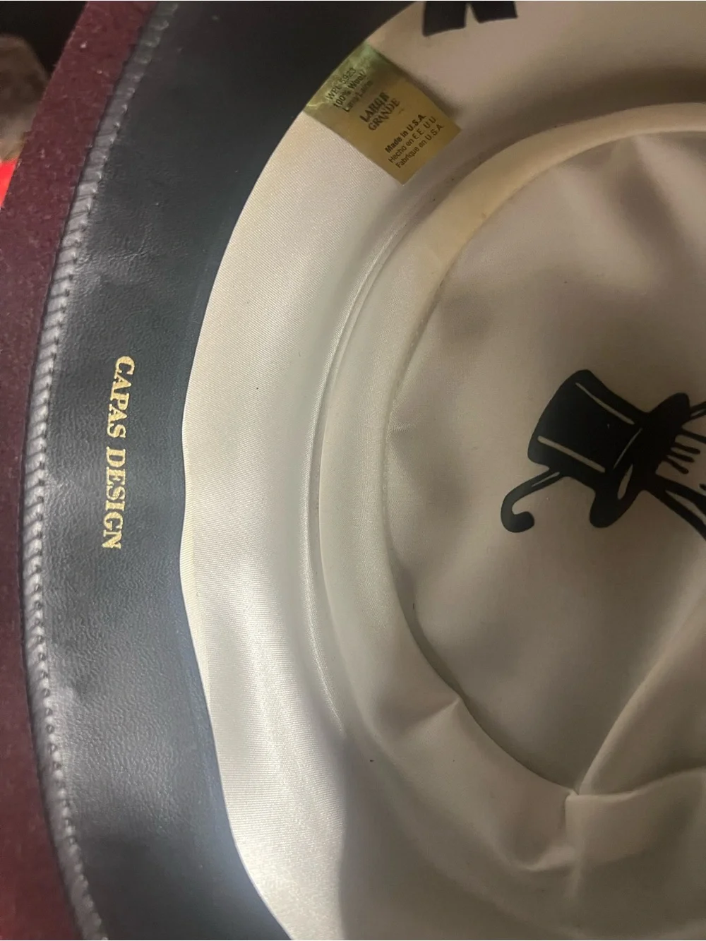 Burgundy Woolfelt Pork Pie Hat with Feather Trim